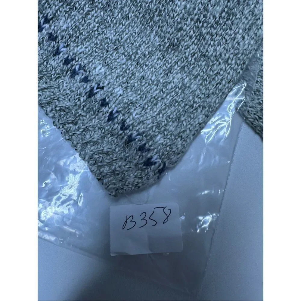 Abercrombie Kids Girls Sz L Blue/Grey/White Open Front Waterfall Cardigan Cotton